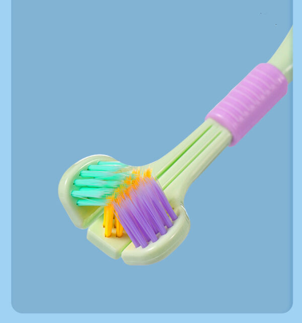 Three-sided Macaron Soft Bristle Toothbrush Care Safety Toothbrush Teeth Deep Cleaning Portable Travel - Image 3