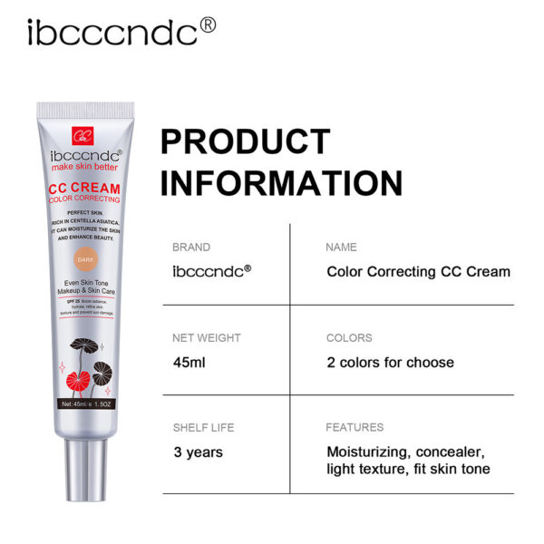 Hidratante Correctora CC Cream Impermeable Antisudor Maquillaje Antes Corrector Duradero Mujeres Maquillaje Proteger Piel Erborian Make - Image 9