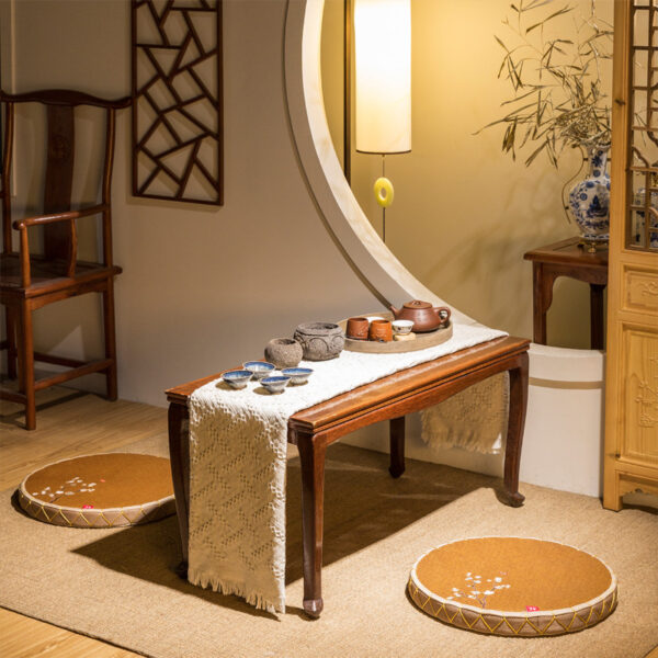 Zabuton Meditation Chair, Japanese Tatami mat, Zabuton straw cushion - Image 5