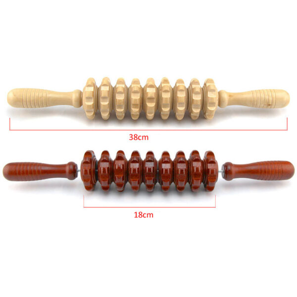 Wood-Massage-Stick Roller Trigger-Point-Recovery-Tool Muscle-Relax-Device Back-Leg Neck-Foot - Image 2