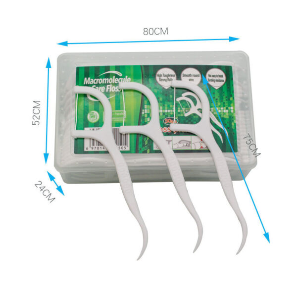 Dental Floss 50 Square Boxed Dental Floss Sticks - Image 2
