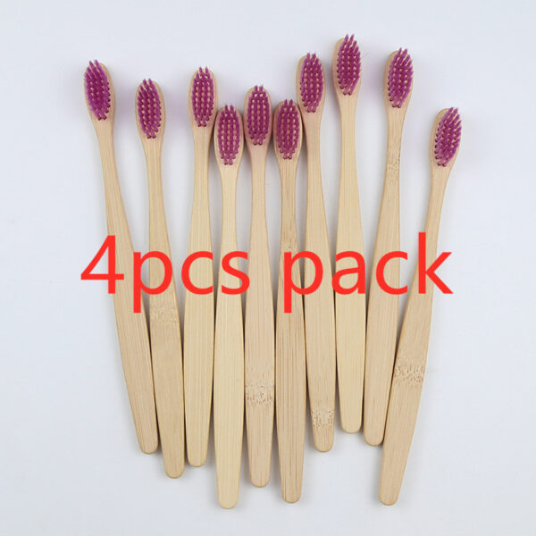 Bamboo toothbrush rainbow bamboo toothbrush colorful bamboo toothbrush environmental protection bamboo handle toothbrush - Image 7