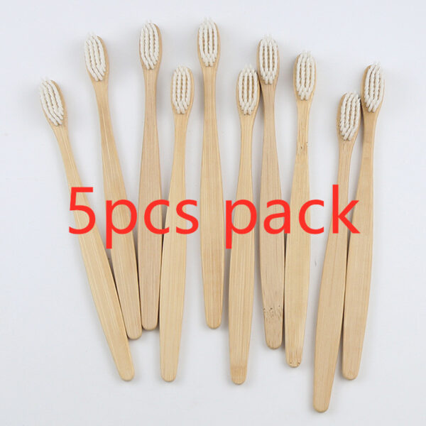 Bamboo toothbrush rainbow bamboo toothbrush colorful bamboo toothbrush environmental protection bamboo handle toothbrush - Image 6