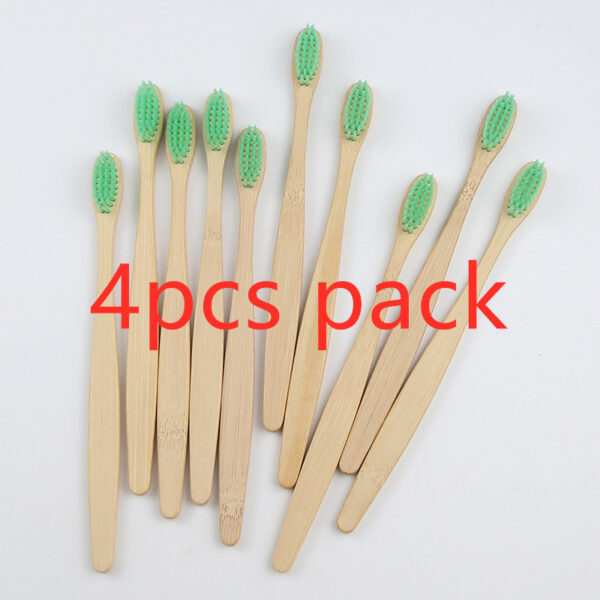 Bamboo toothbrush rainbow bamboo toothbrush colorful bamboo toothbrush environmental protection bamboo handle toothbrush - Image 8