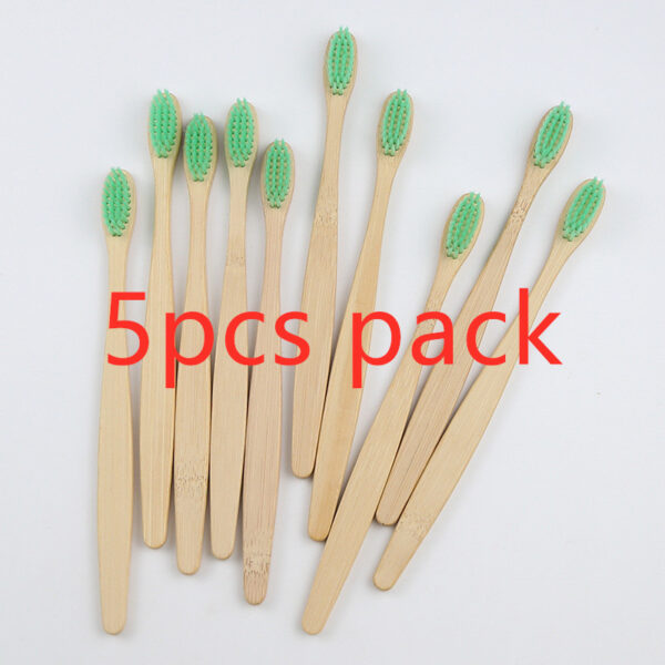Bamboo toothbrush rainbow bamboo toothbrush colorful bamboo toothbrush environmental protection bamboo handle toothbrush - Image 9