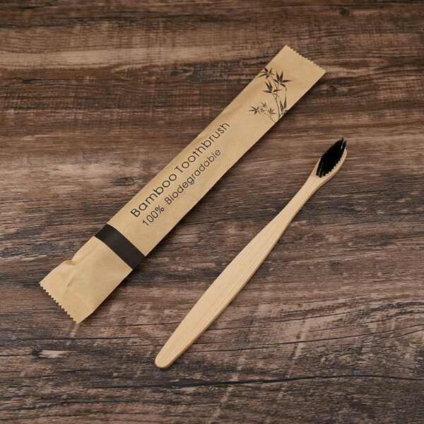 Flat Bamboo Toothbrush Kraft Paper Bag Toothbrush - Image 7
