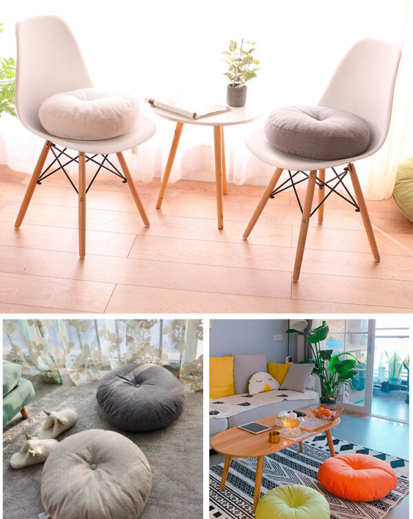 Futon Cushion Floor Japanese Tatami Carpet Floor Bay Window Household Seat Meditation Round Thickening Removable And Washable - Image 5