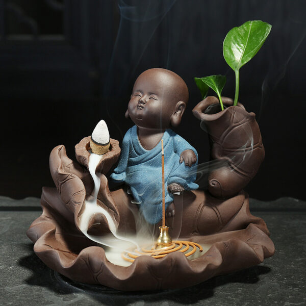 Lotus Little Monk Reflux Incense Burner - Image 7
