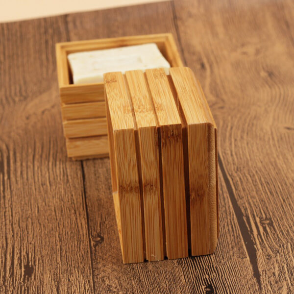 Soap box bamboo wood soap holder - Image 2
