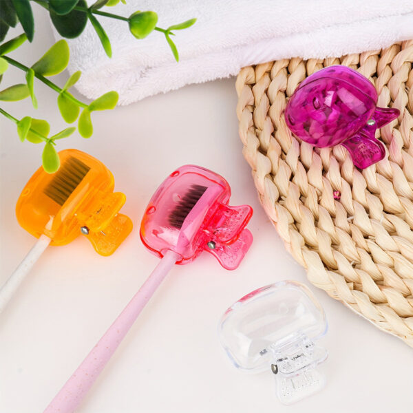 Toothbrush Storage Clip Travel Essential Protective Cap Of Toothbrush Portable Toothbrush Box - Image 2