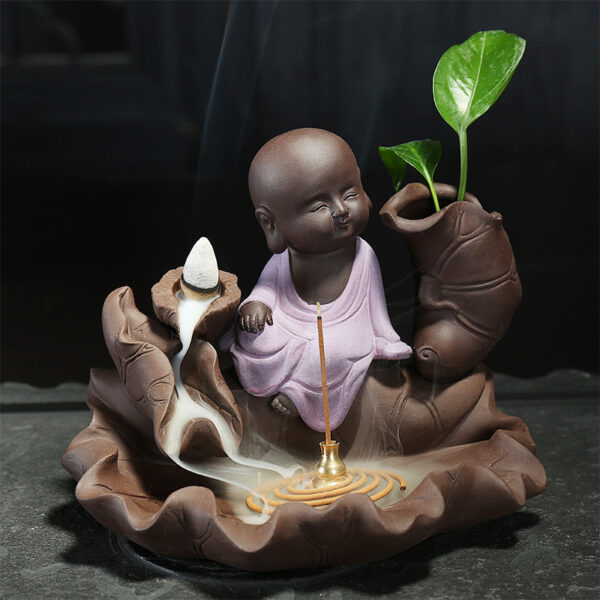 Lotus Little Monk Reflux Incense Burner - Image 8