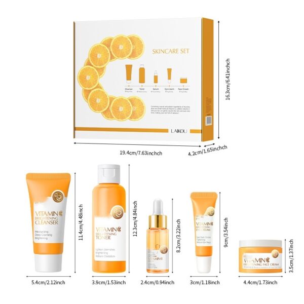 New Vitamin C Suit 5-piece Cleansing White Revitalizing Toner - Image 5