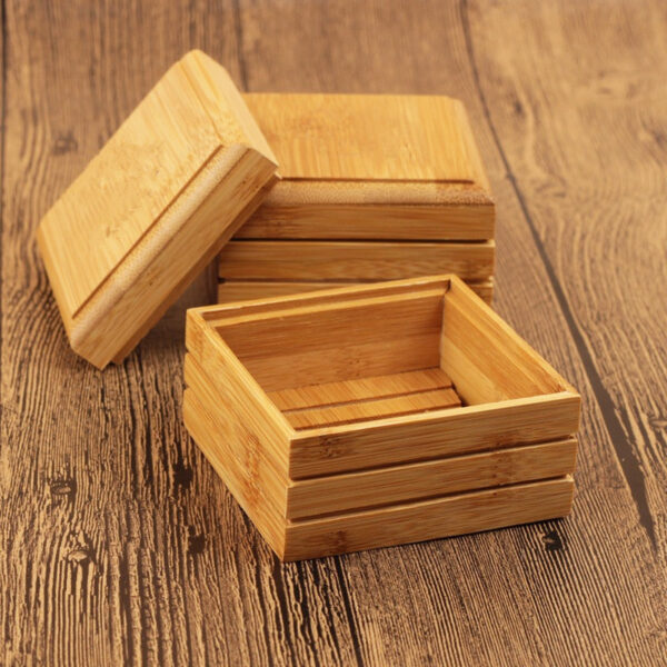 Soap box bamboo wood soap holder - Image 3