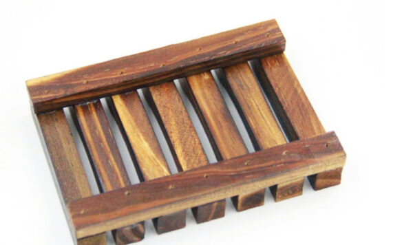 New retro soap box, wooden charcoal soap box, soap box - Image 2