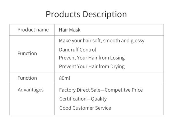 Deep Moisturizing Hair Mask Soft Hair Conditioner Hair Care - Image 10