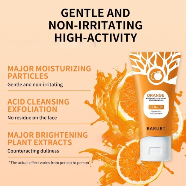 Orange Enzyme Exfoliating Gel Facial Deep Cleansing Moisturizing Gentle Rubbing Mud Exfoliating Skin - Image 3