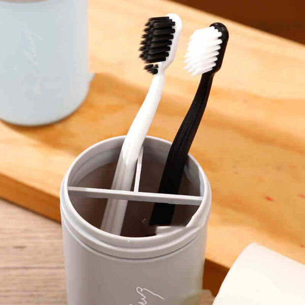 Plastic Portable Toothbrush Box Travel Toothbrush Cup Set - Image 3