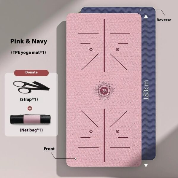 TPE Two-color Yoga Mat Thickened Non-slip - Image 6
