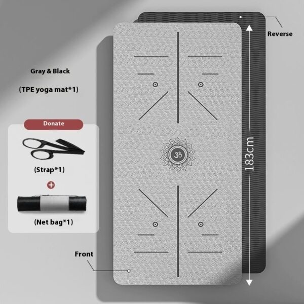 TPE Two-color Yoga Mat Thickened Non-slip - Image 3