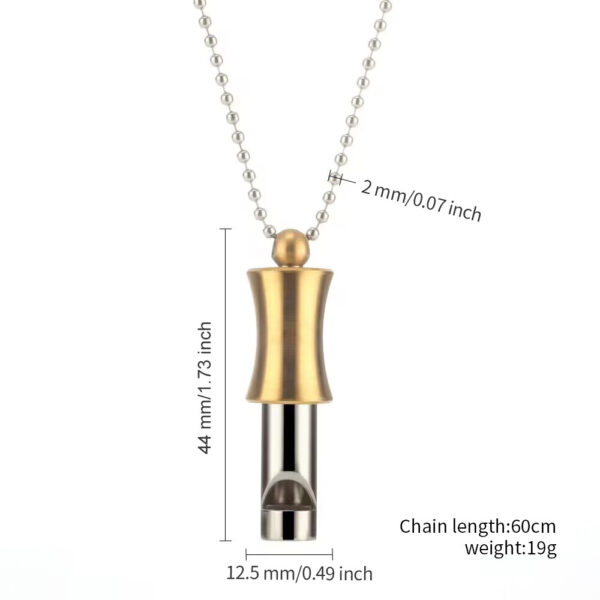 Yoga Exercise Meditation Whistle Adjustable Breath Necklace - Image 2