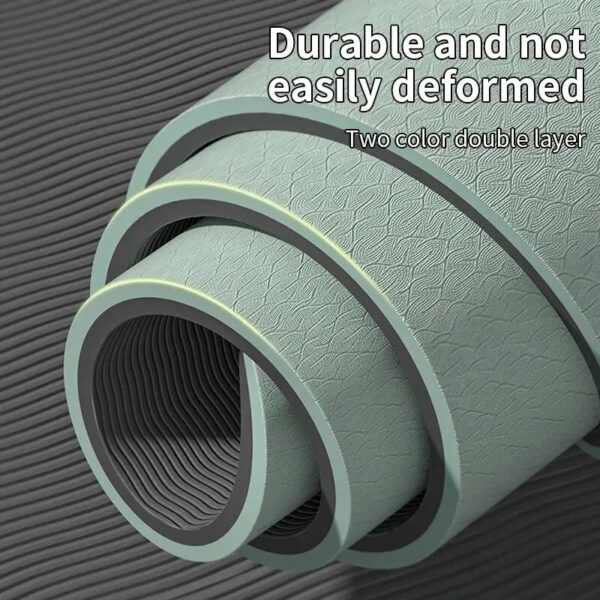 TPE Two-color Yoga Mat Thickened Non-slip - Image 9