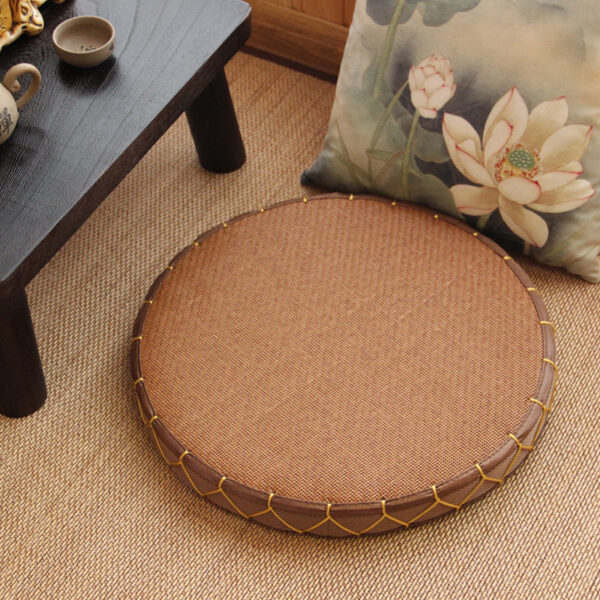 Zabuton Meditation Chair, Japanese Tatami mat, Zabuton straw cushion - Image 4