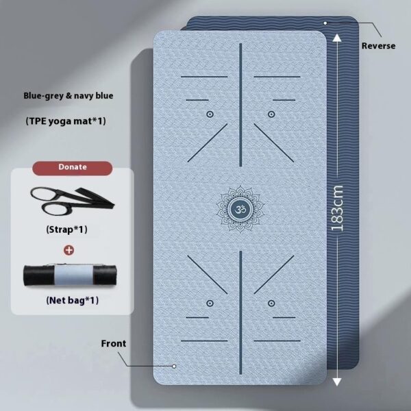 TPE Two-color Yoga Mat Thickened Non-slip - Image 5
