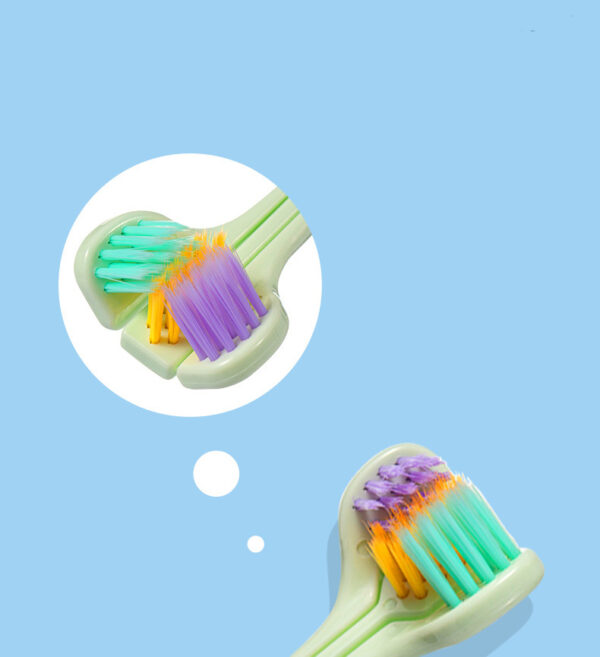 Three-sided Macaron Soft Bristle Toothbrush Care Safety Toothbrush Teeth Deep Cleaning Portable Travel - Image 5