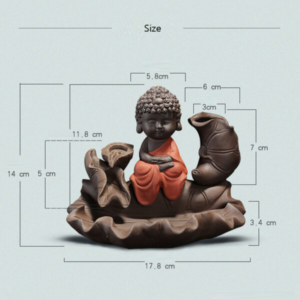 Lotus Little Monk Reflux Incense Burner - Image 3