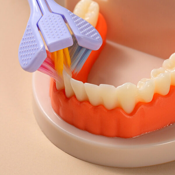 Three-sided Macaron Soft Bristle Toothbrush Care Safety Toothbrush Teeth Deep Cleaning Portable Travel - Image 6
