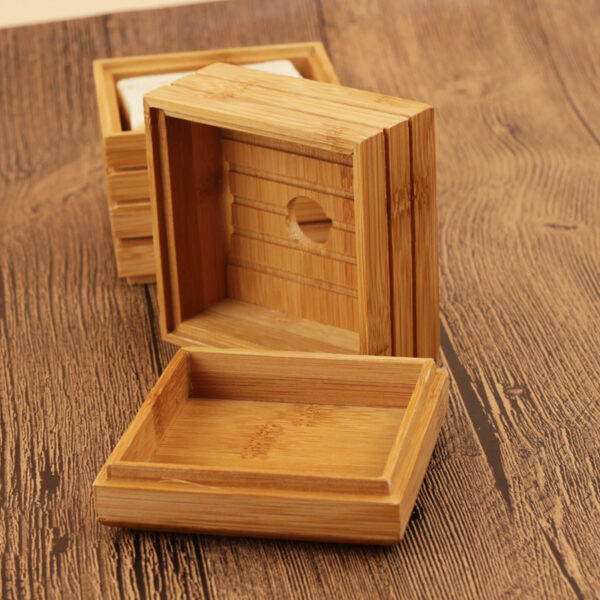 Soap box bamboo wood soap holder - Image 4