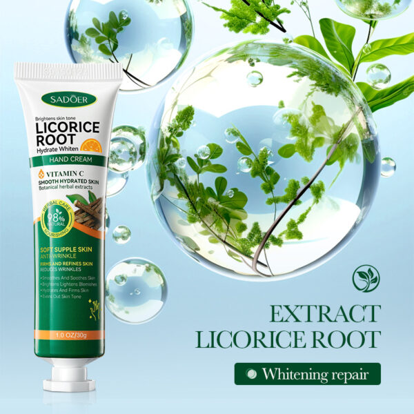 English SADOER Licorice Moisturizing Whitening Nourishing Hand Cream - Image 2