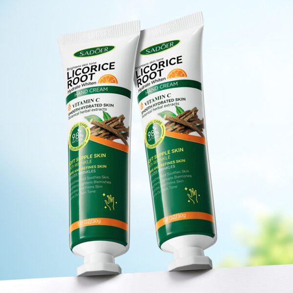 English SADOER Licorice Moisturizing Whitening Nourishing Hand Cream - Image 4