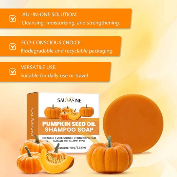 Pumpkin Seed Oil Shampoo Soap - Image 4