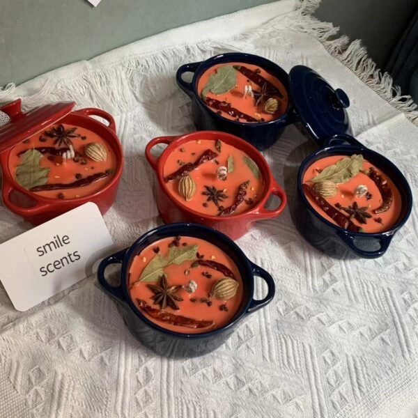 Home Fashion Simple Fondue Shape Aromatic Candles - Image 2
