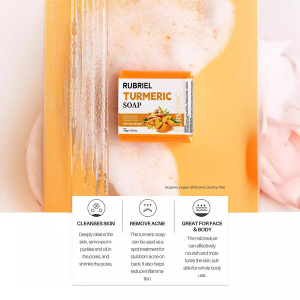 Turmeric Soap  Refreshing Facial Soap Bath - Image 4