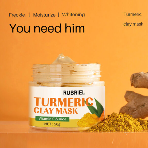 Turmeric Clay Mask 50g Moisturizing And Nourishing Facial Mask - Image 2