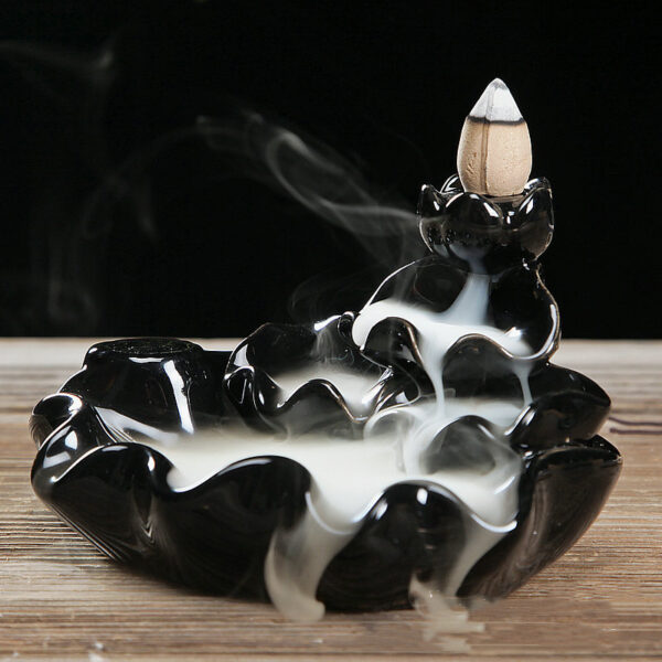 Simple Ceramic Backflow Incense Burner Buddha Supplies - Image 2