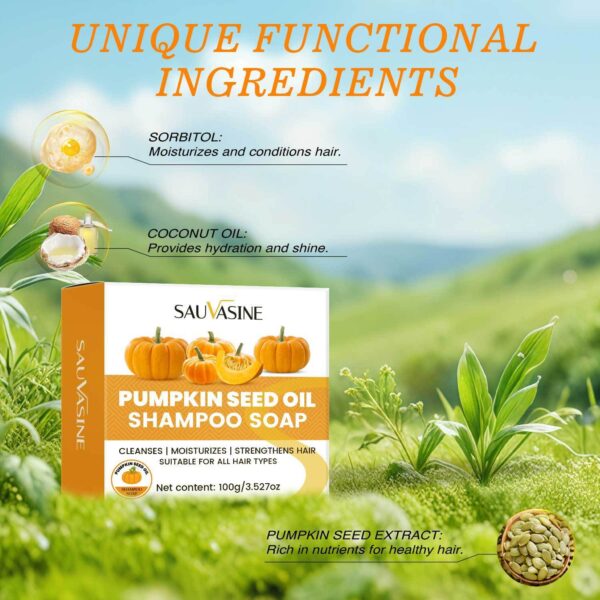 Pumpkin Seed Oil Shampoo Soap - Image 3