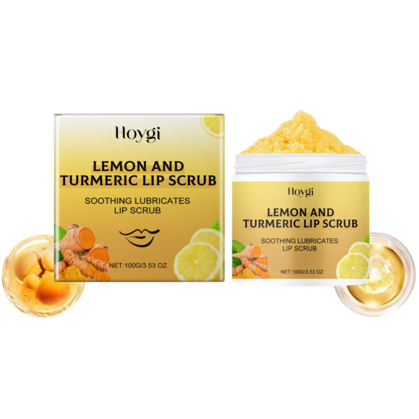Turmeric Lemon Lip Scrub Cream Moisturizing And Drying - Image 5