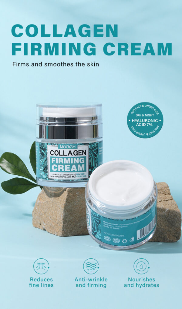 Anti-Wrinkle Face Cream Containing Hyaluronic Acid Hydrating High Moisturizing Fade French - Image 6