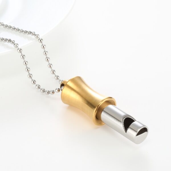Yoga Exercise Meditation Whistle Adjustable Breath Necklace - Image 4